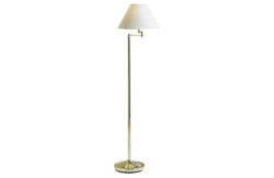 HOME Swing Arm Floor Lamp - Brass.